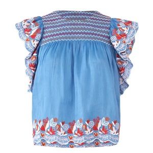 AMUR Embroidered Claire Top
